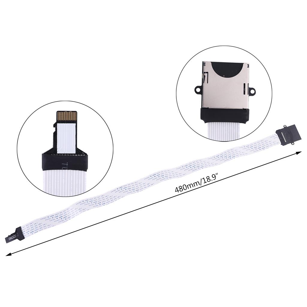 TF Male To SD Female Extension Cable Adapter Flexible Flat FPC Cable Extender Standard SD SDHC Memory Card Kit