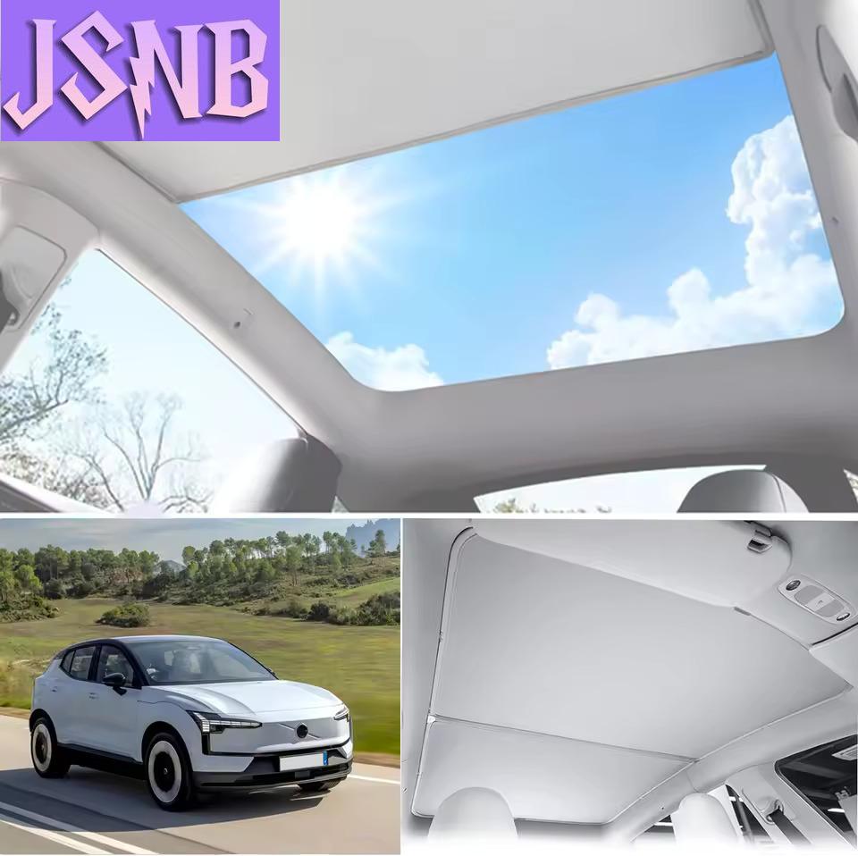 New for Volvo EX30 Sunshade Roof Car Foldable Glass Roof Ice Crystal Thickened Accessories Ice Crystal Thickened Sunshade