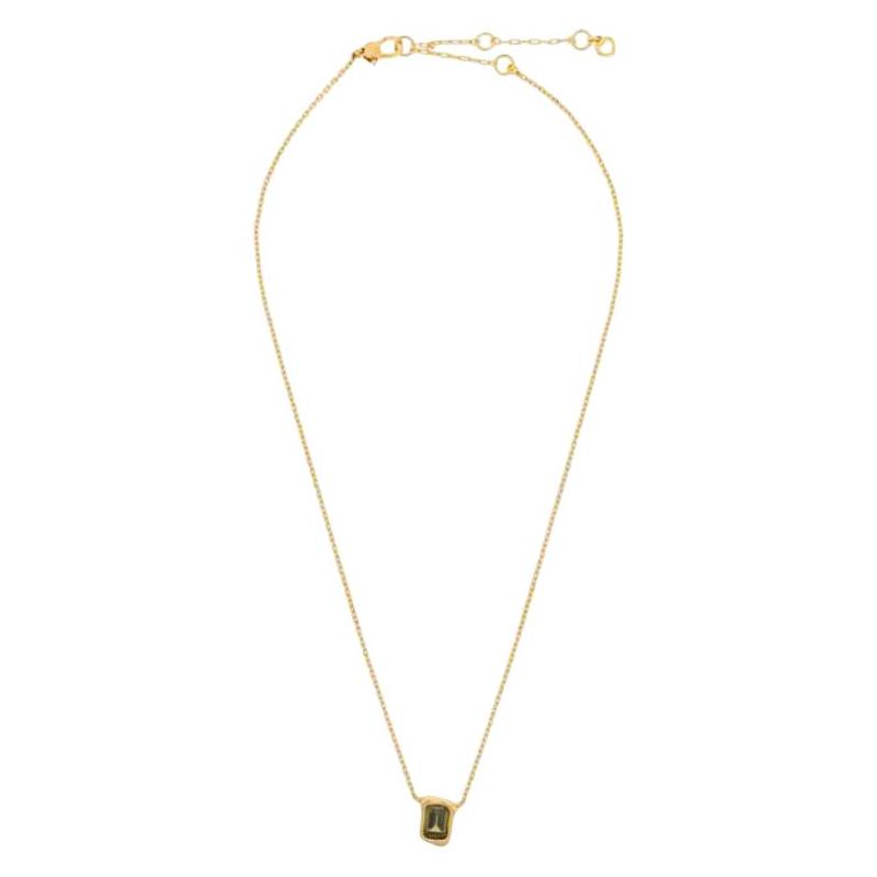 Kate Spade Embellished Design Brass Necklace Women's Gold KL3580GREENGOLD