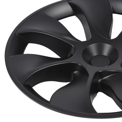 4 BUC Capac Jantă 19 inch Stil Vârtej Sportiv Capac Jantă de Roată de Înlocuire Pentru Tesla Model Y 2020 până la 2023 Negru Mat