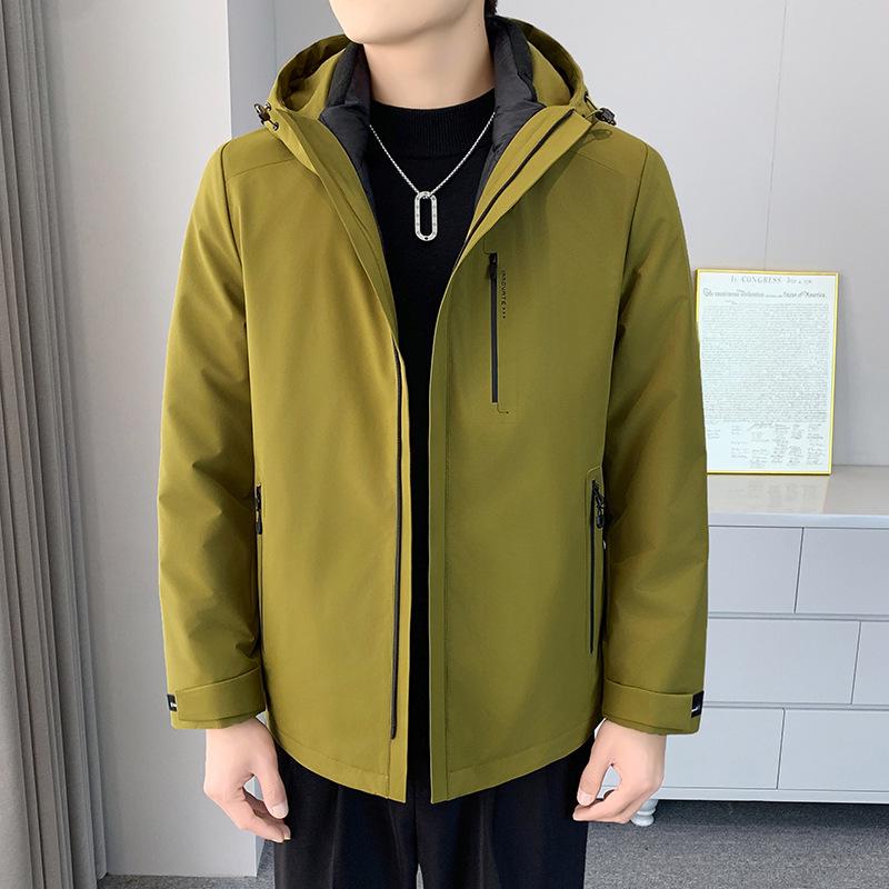 

Men s 3-in-1 Down Jacket: Versatile Ski Jacket with Detachable Liner, 90% White Duck Down, Warm Outerwear. M