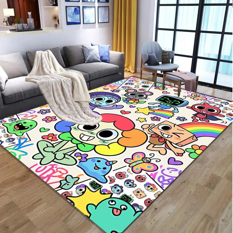 Dandy's World Pattern Rug, Indoor/Outdoor Mat, for Picnic, Gameroom, Bedroom, Office, Living Room, Home Decor Carpet, Birthday Gift