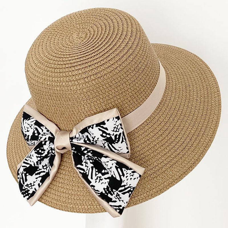

Женская винтажная соломенная панама с бантом, однотонная, складная, защита от солнца, модный женский головной убор для пляжного отдыха, для использования на открытом воздухе