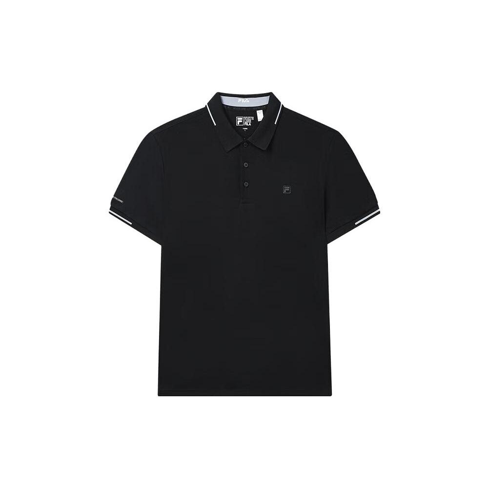 FILA Polo Shirts Men s Black Polo Collar Moderate Straight Fit F11M327106FBK M