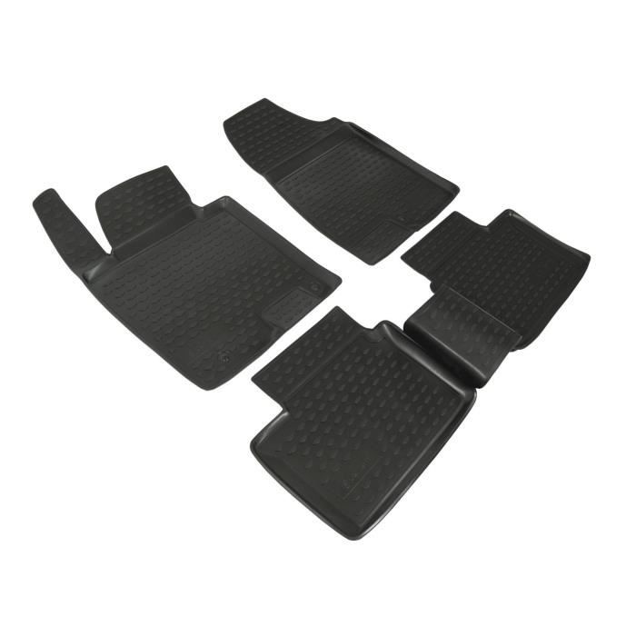Tapis De Sol En Caoutchouc 3D - J&amp;J AUTOMOTIVE - Kia Cee'D 2012-2018 - Noir - Sur Mesure - Antidérapant