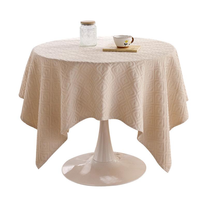 Light Luxury, High-End Simple Three-Dimensional Jacquard Dyed Woven Tablecloth, Atmosphere Dining Table, Coffee Table, Thick Tablecloth