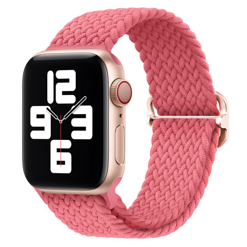 Braided Loop Strap for Apple Watch Band 44mm 40mm 49mm 45mm 41mm 46mm 42 38mm Nylon Bracelet iWatch Series Ultra 10 9 8 7 6 5 SE