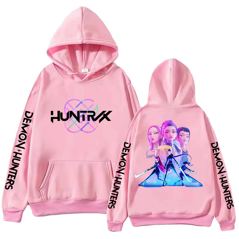 Funny Anime KPop Demon Hunters Mira Rumi Zoey Print Hoodie Fashion Women Men Casual Tops Pullover Hoodies Ladies Sweatshirt