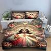Sacred Heart and flowers. Bedding sets Duvet cover sets Duvet covers Pillowcases(1 * Duvet Cover 2 * Pillowcases without duvet insert)