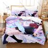 NEEDY GIRL OVERDOSE Duvet Cover + 2 Pillowcases, OMGkawaiiAngel KAngel Print Bedding Set Soft Fabric Decor Gift for Anime Game