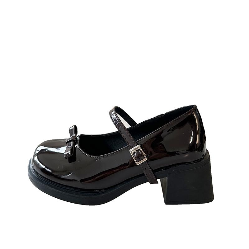 

Женские лоферы Ретро Коричневые туфли Мэри Джейн Женские из искусственной кожи Толстый каблук Обувь Лолита Женские туфли-лодочки для униформы Туфли с ремешком на щиколотке 40 шоколадный