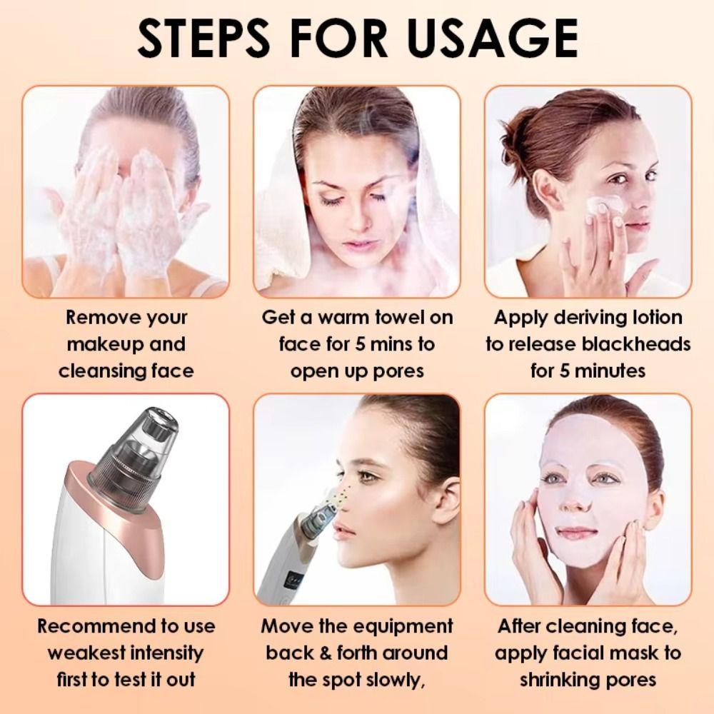 3 Suction Mode Vacuum Pore Cleaner Deep Cleansing Face Cleansing Machine  Face Skin Care