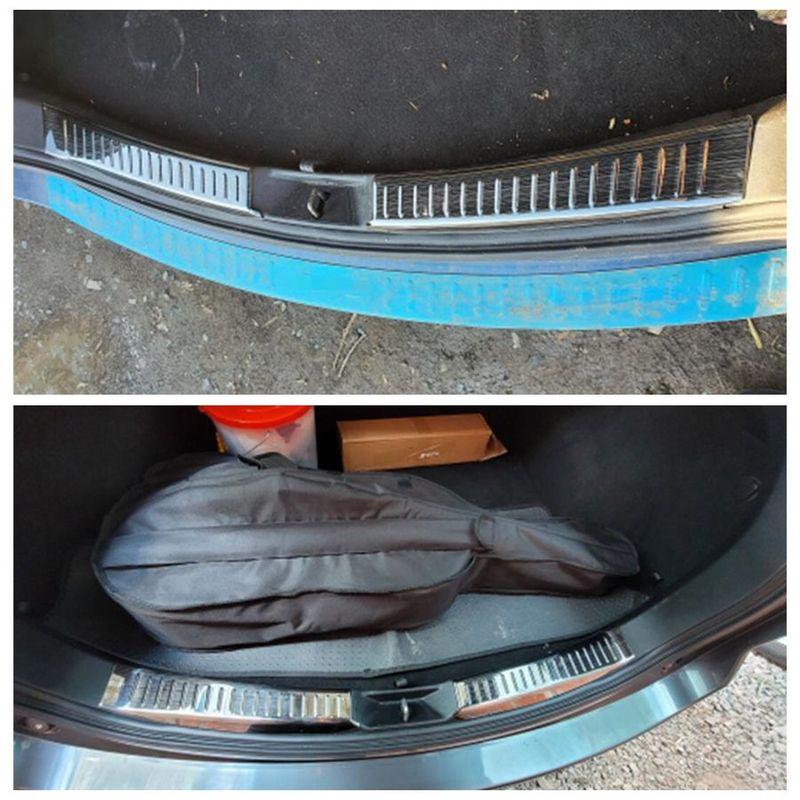 Car Rear Trunk Bumper Sill Plate Protector Plate Sill Trunk Guard Cover Trim For Mazda CX-5 CX5 2017 - Silver Accessories
