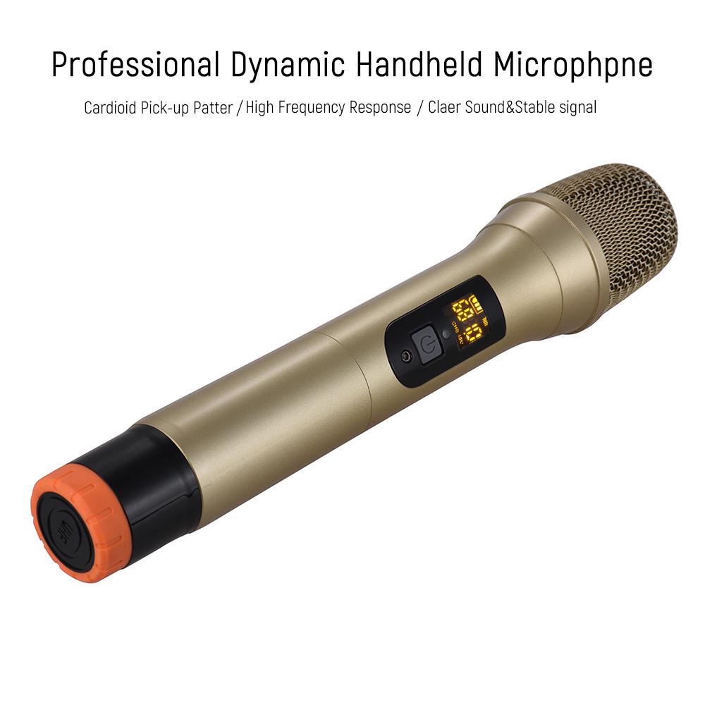 UHF Handheld Wireless Microphone Mic System 48 Channels for Karaoke Business Meeting Speech Home Entertainment