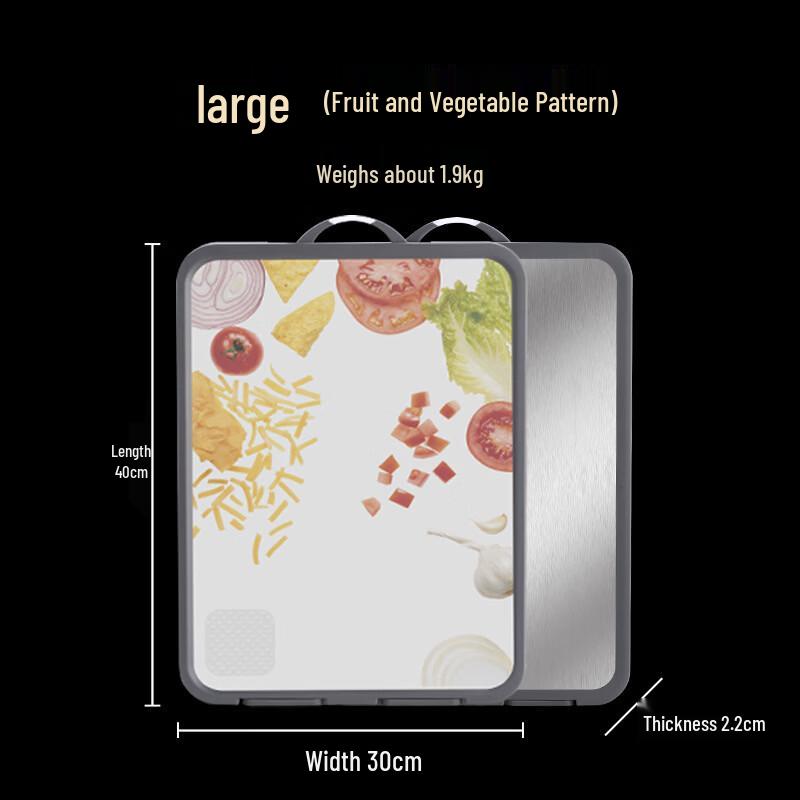 304 Stainless Steel & Silicone Double-Sided Cutting Board