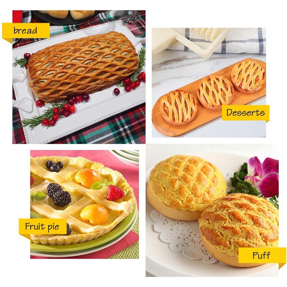 Lattice Roller Cutter, Pie Pizza Cookie Dough Roller Lattice Household Baking Pastry Tools Plastic Lattice Cutter