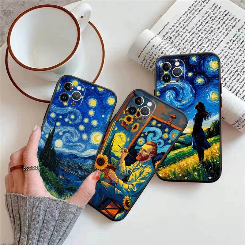 Starry Night Van Gogh Phone Case for Redmi Note 12 12S 12C 13 13C 13R 14 14S 14R 14C 11A 13X A3 A3X A4 A5 Pro Max Plus