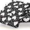3pcs Bedding Set Black White Love Heart 3D Printed Cozy Duvet Cover Set King Queen Twin Single Size Birthday Gift Bedroom Decor