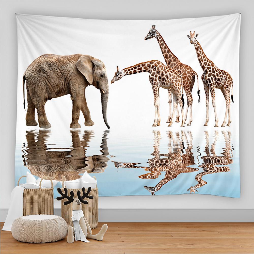 Venkovská farma stodola zvířata nástěnná tapiserie velká tapiserie farmářská krajina domácí pokoj obývací pokoj dekorace okenní tapiserie