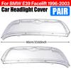 2Pcs Car Headlight Lampshade Cover Shell Glass Lens Automobiles Head Light Lamp Lens Kit For Bmw 5 Series E39 Facelift 1996-2003
