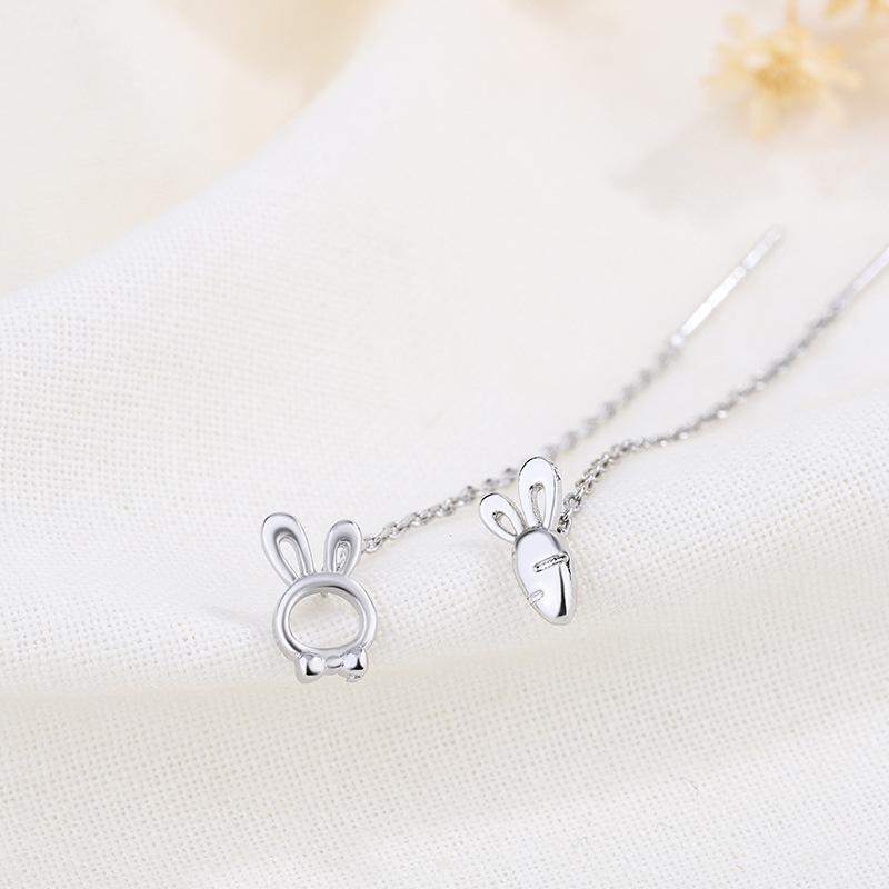 1 Pairs Drop Ear Line Long Hanging Earrings for Women Silver Color Paper Crane Piercing Threader Earing Ear Accessories Jewelry