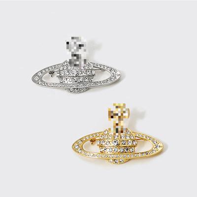 Spilla Saturno per Donna con Diamanti Scintillanti, Squisito Corsage Pianeta, Spilla di Nicchia e con Senso del Design di Alta Gamma