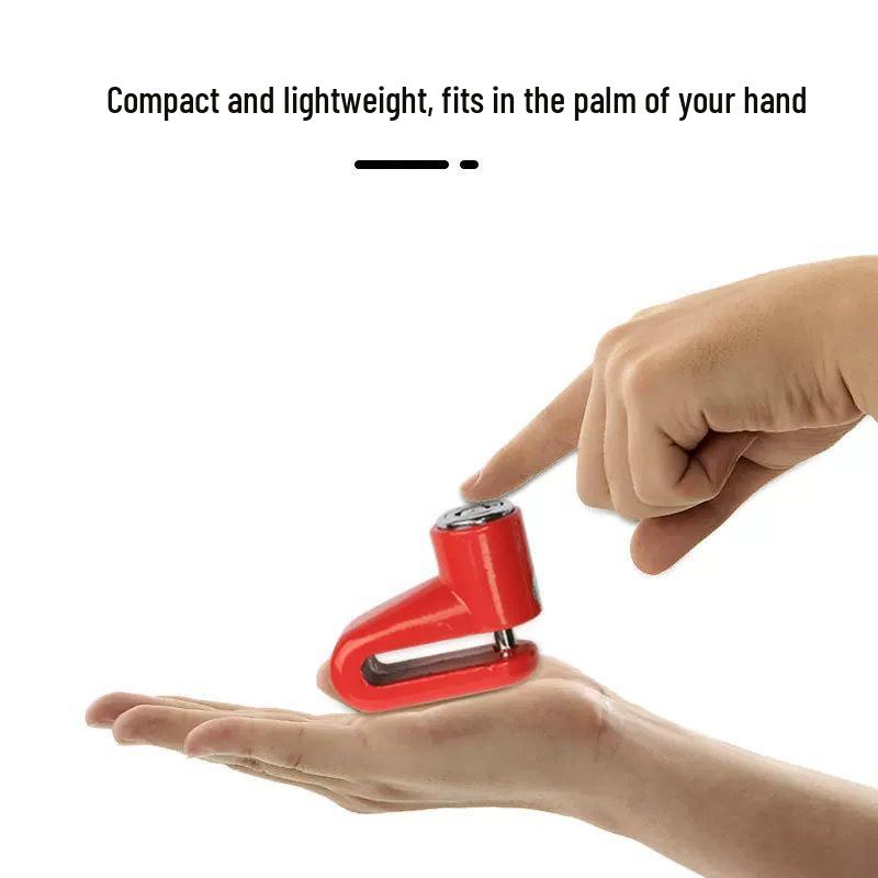 Universal Disc Brake Anti-theft Lock for Motorcycles & Bicycles with Forged Alloy Steel & Copper Lock Cylinder