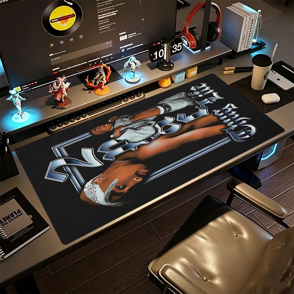 2pac Gaming-Mauspadd Gaming-Laptop-Mauspad HD-Druck Schreibtischunterlage Rutschfeste Gummibasis Geeignet für Büro-Gaming-PC-Laptop