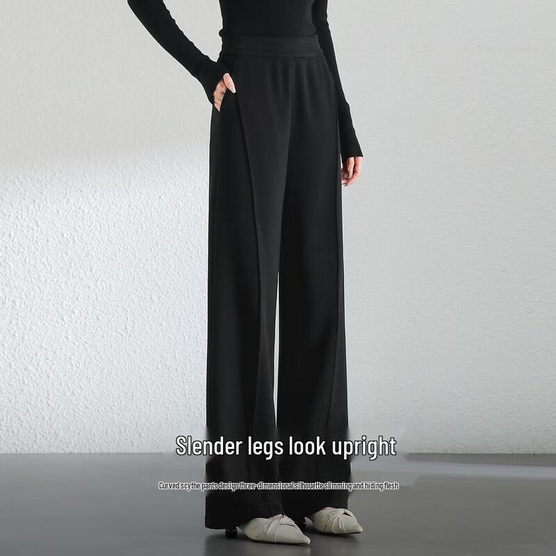 Shangdu Bila Women's Winter Fleece-Lined High-Waist Straight-Leg Pants