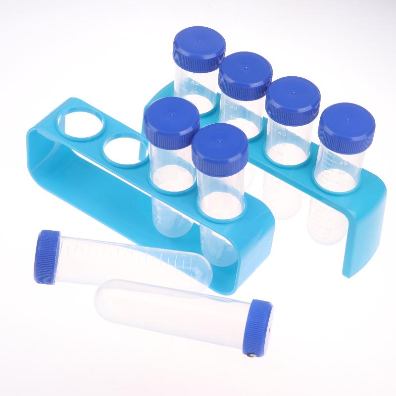4Pcs Clear 50Ml Centrifuge Tubes With Test Tubes Stands Science Kit For School Science Experiment Educational Suppiles