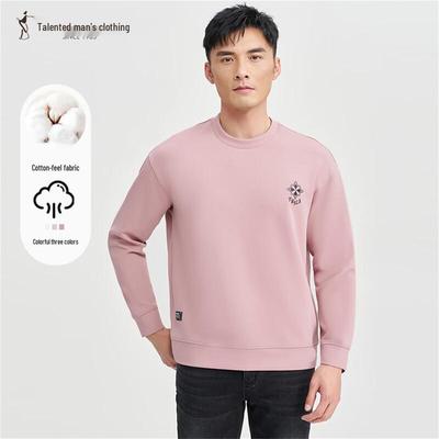 Men's Plum Blossom Graphic Round Neck Sweatshirt