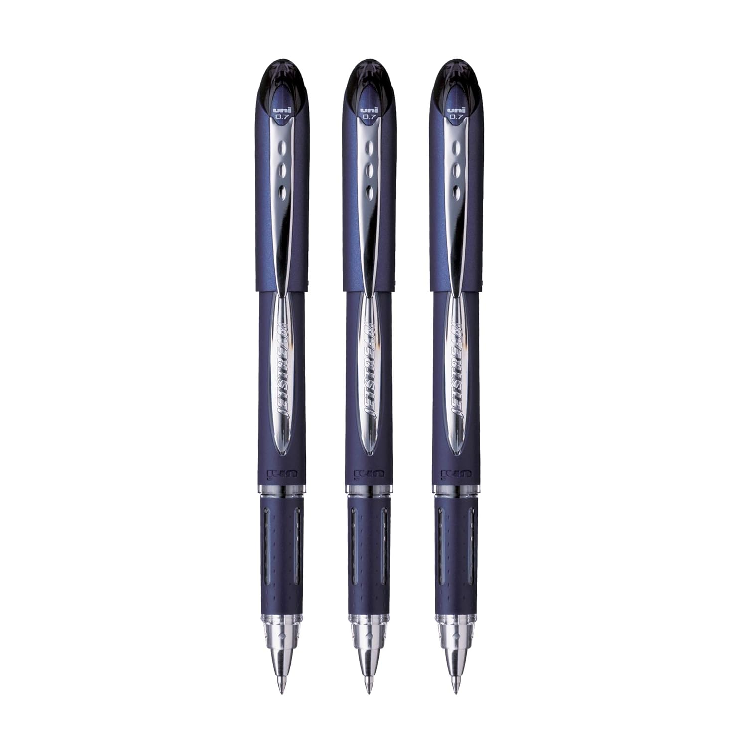 

Ручка-ролер uni-ball Jetstream SX217 0.7 мм, чорне чорнило, упаковка 3 шт. для офісу, школи та дому