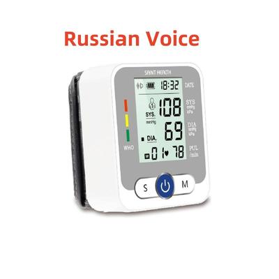 2024 Nuovo tonometro digitale da polso automatico per la cura della voce russa per la misurazione e la frequenza cardiaca portatile