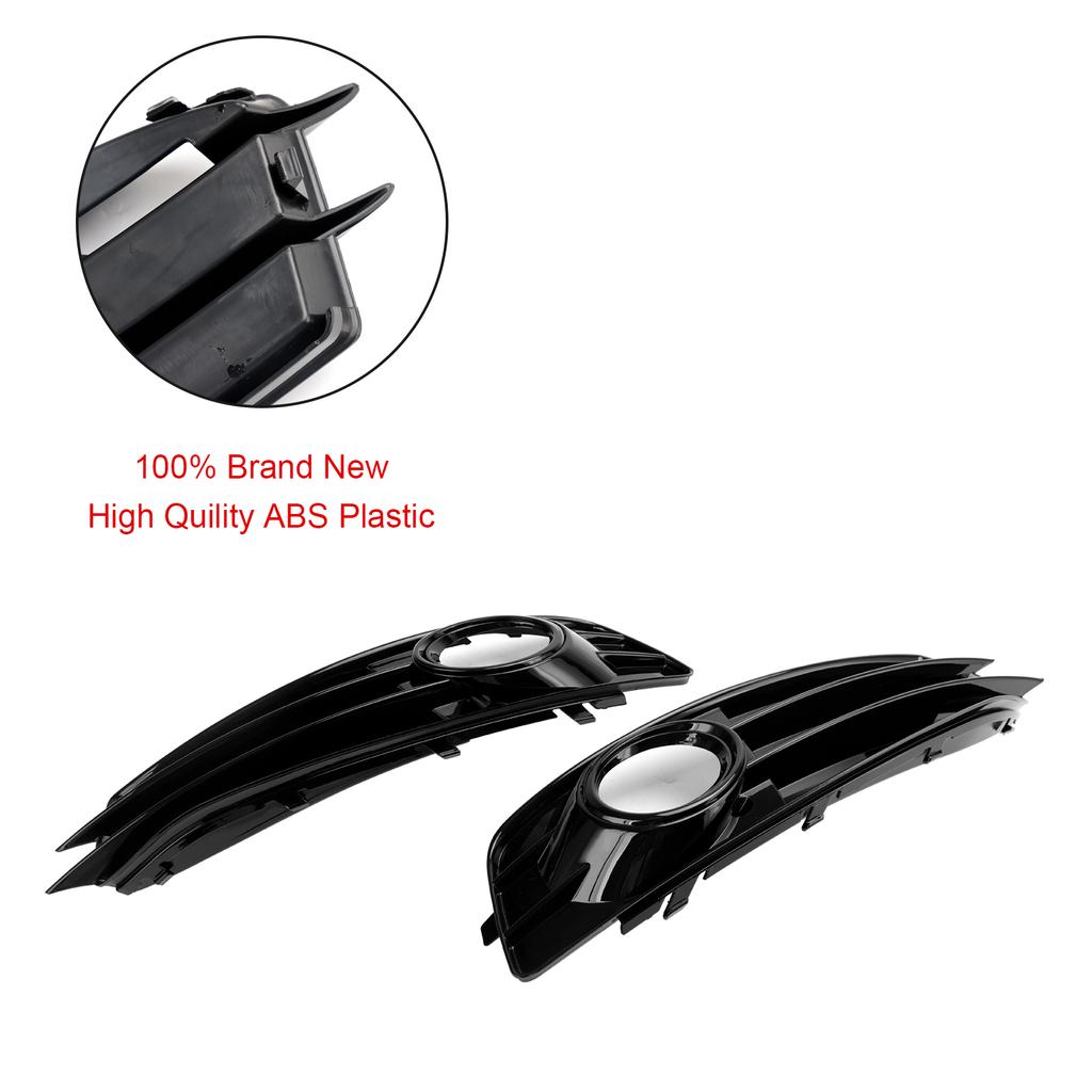 Front Lower Bumper Grille Fog Light Cover 8P0807682 8P0807681 Fit A3 8P S-Line 2009-2012