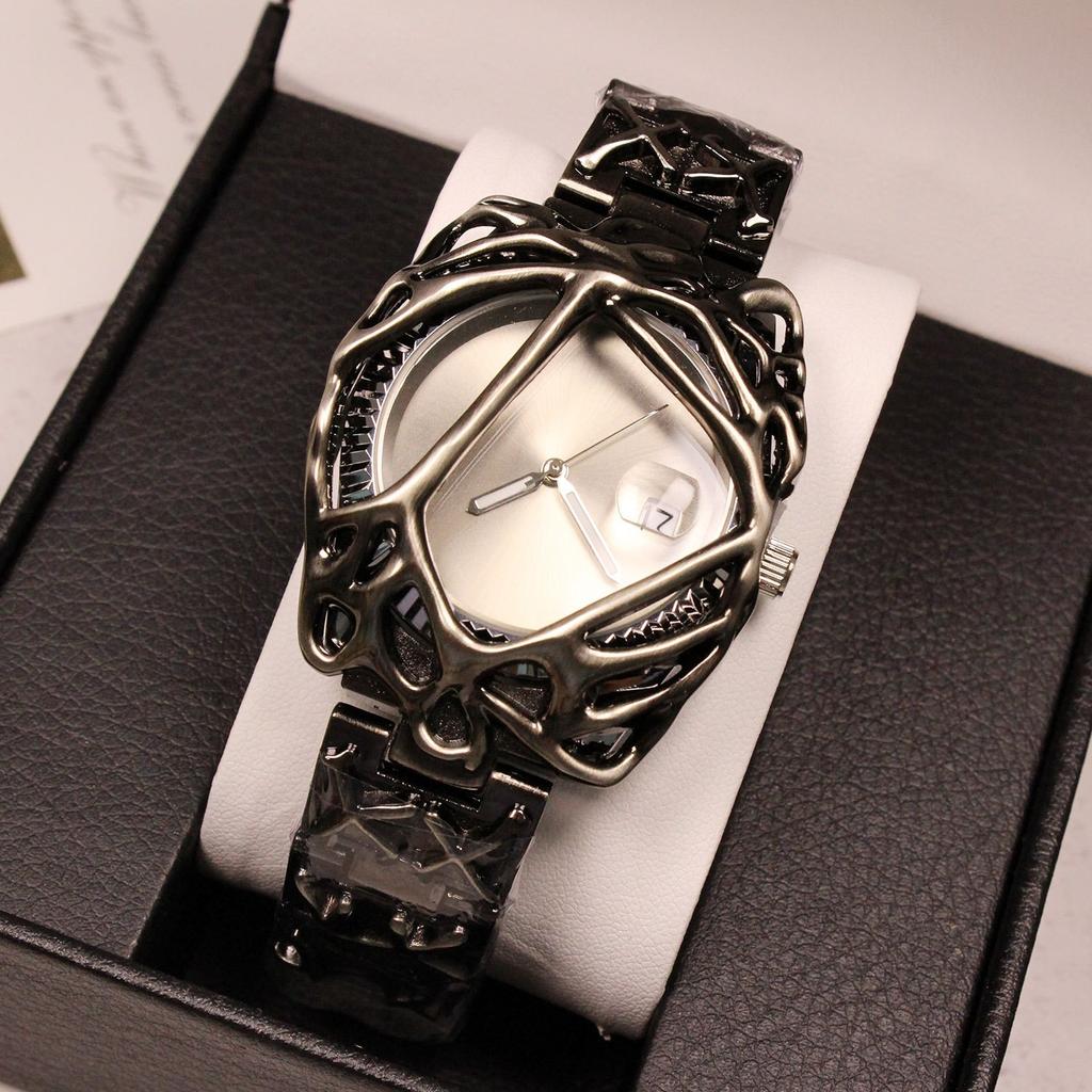 Niche Original Alabaster Style Retro Y2K High-End Men'S Watch Special-Shaped Paw Bead Mesh Watch