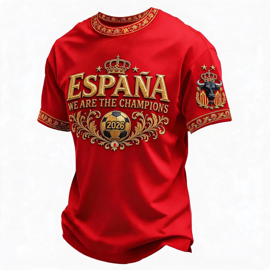 Men's Short Sleeve Soccer Fan T-Shirt for Day