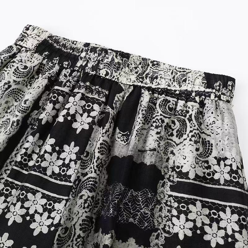 Women's Summer 2026 Sun Protection Wide-Leg Printed Pants - Slimming, Casual, and Versatile Long Style