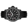 Swiss Alpine Military Ranger Chronograph Rubber Strap Black Dial Quartz 7064.9877 100M Men's Watch