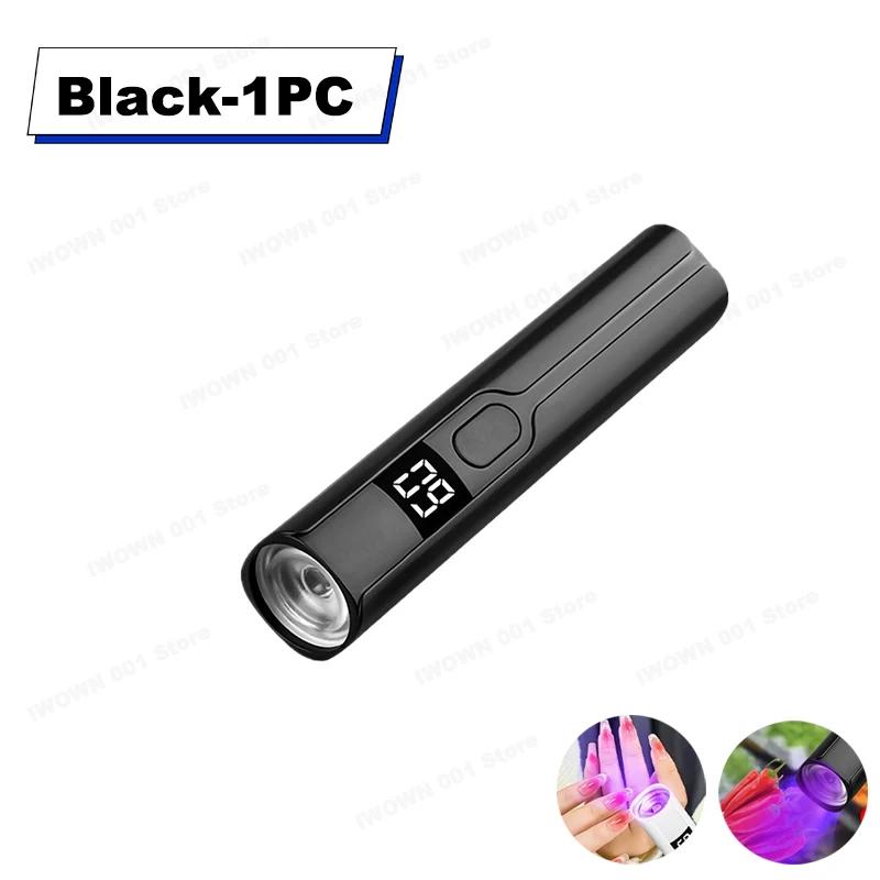 Timing Display Portable Handheld Mini Nail Lamp Family Quick Dry Flashlight Pen Chargeable Nail Dryer Machine Uv Led Nail Lamp