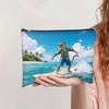 New Women Powder Puff Storage Bags Large Capacity Makeup Travel Toiletry Bag Cartoon Printed Zipper Bags Makeup Tool Accessories