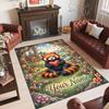 Valentine Love Theme Crystal Velvet Rug Personalized Custom Name Text Soft Floor Mat Home Decor