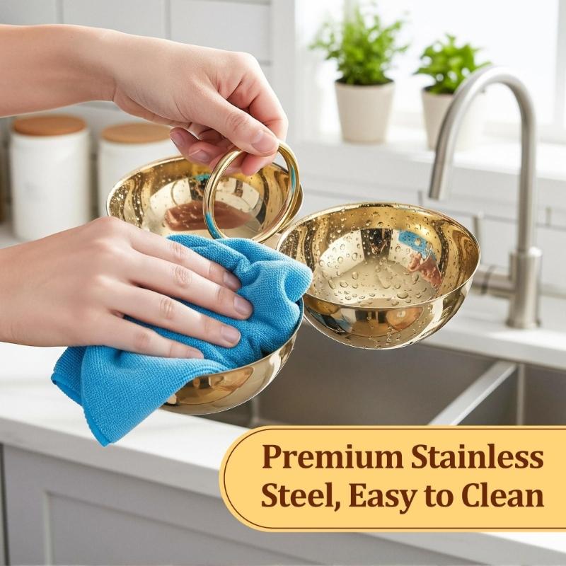 Stainless Steel Divided Plate with Three Compartments for Preventing Food Mixing During Family Gatherings and Outdoor Picnics Durable and Easy To