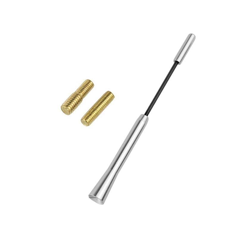

Universal Aluminum Alloy Motorcycle Car Antenna Replacement Part For FM Radio Signal Reception With Copper Screw срібний