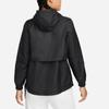 Nike Farbblock-Design Markenlogo bedruckte Kapuzenjacke mit Kordelzug Damenjacken Schwarz DQ3353-010