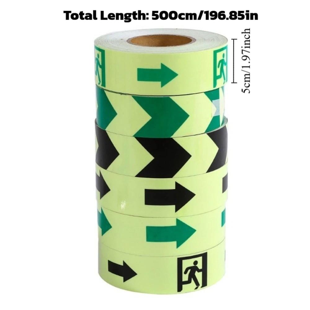 Waterproof Emergency Exit Luminous Tape Glow ln The Dark Fluorescent Warning Tape  Safety Pathways
