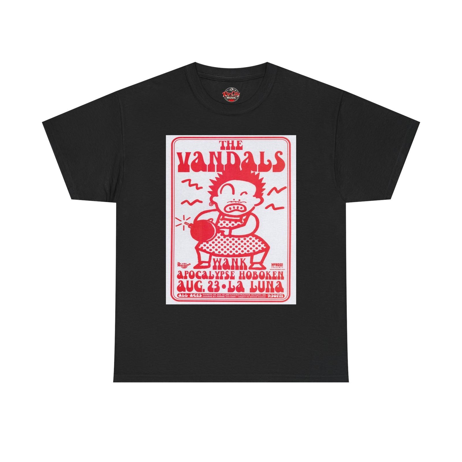The Vandals Aug 23 La Luna Portland Oregon Retro Concert Poster T-Shirt S