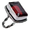 Red Garnet Hydro Gemstone Ethnic Antique Design Ring US Size-8 A5
