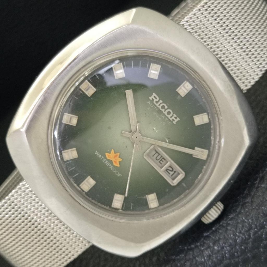 

RARE VINTAGE RICOH R31 AUTOMATIC JAPAN MENS ORIGINAL DIAL WATCH a703558-1 R213d-a703558