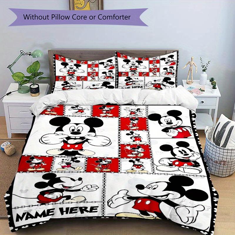 3pcs Funny Mickey Print Cover Set Ultra Soft, Breathable, and Comfortable Bedding with Stylish Design for Bedroom and Guest Room Decor 1 Cov
