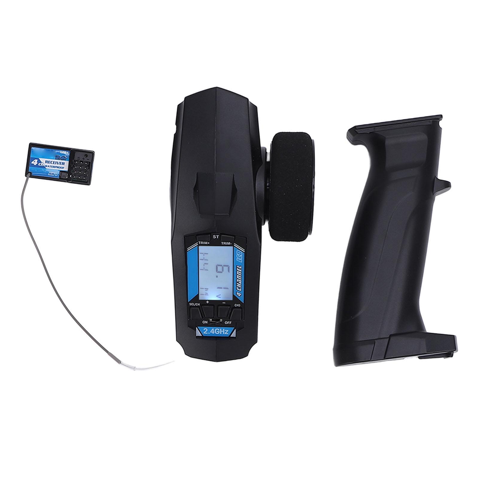 

91803G 2.4G 4CH Remote and Receiver Controller LCD Display Remote Range 120m Water Resistant Radio